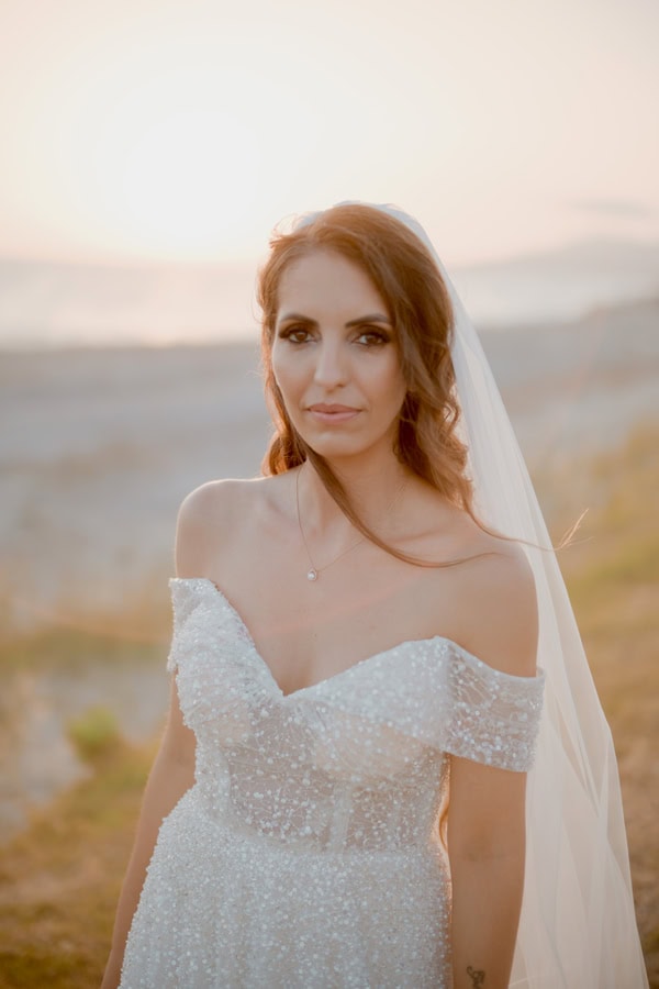 Summer Wedding Peach Hues Kanali Prevezas