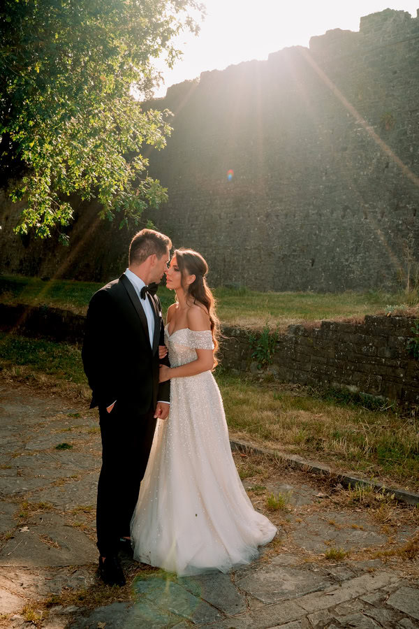 Summer Wedding Peach Hues Kanali Prevezas