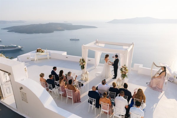 Summer Wedding Santorini Beautiful Blooms