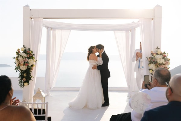 Summer Wedding Santorini Beautiful Blooms