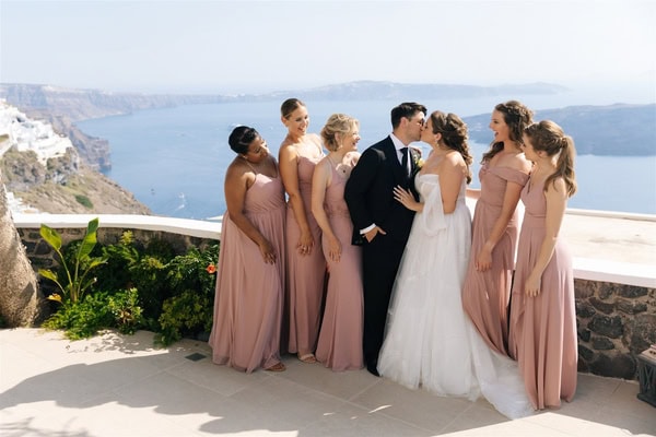 Summer Wedding Santorini Beautiful Blooms
