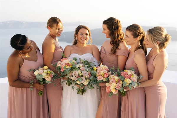 Summer Wedding Santorini Beautiful Blooms