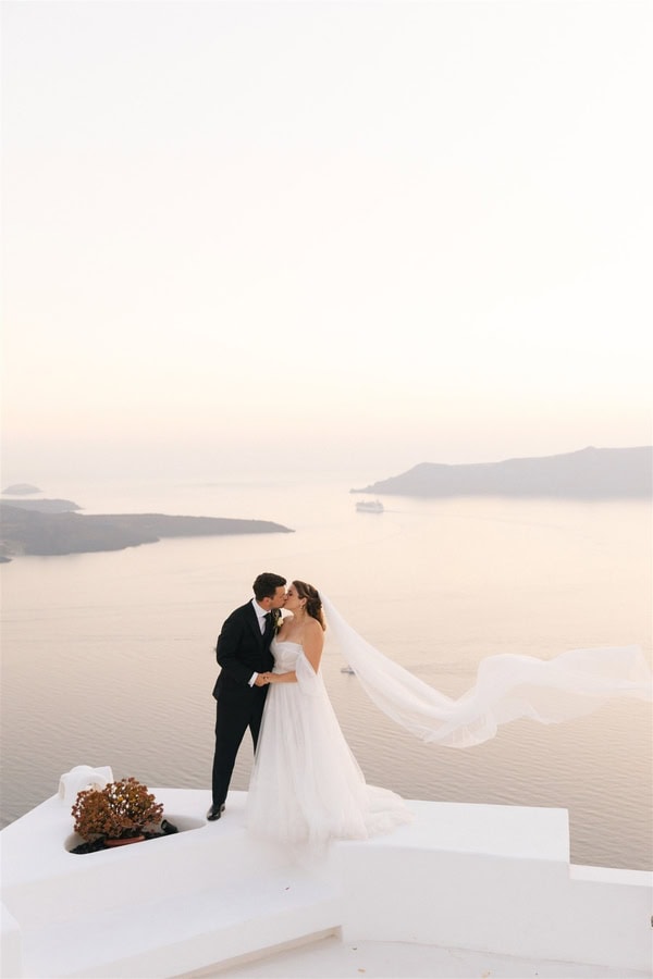 Summer Wedding Santorini Beautiful Blooms