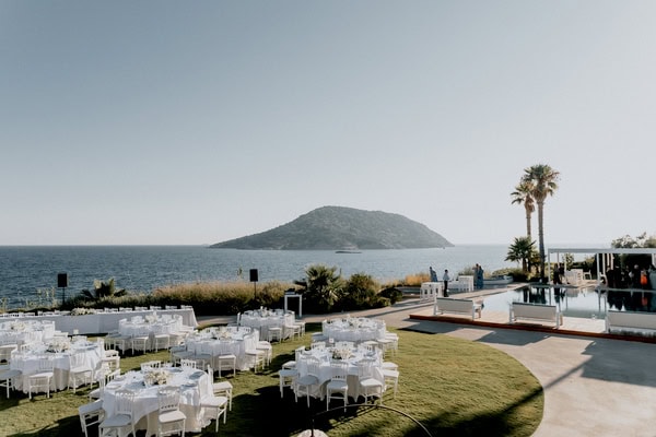 Summer Wedding White Blooms Olives Leaves