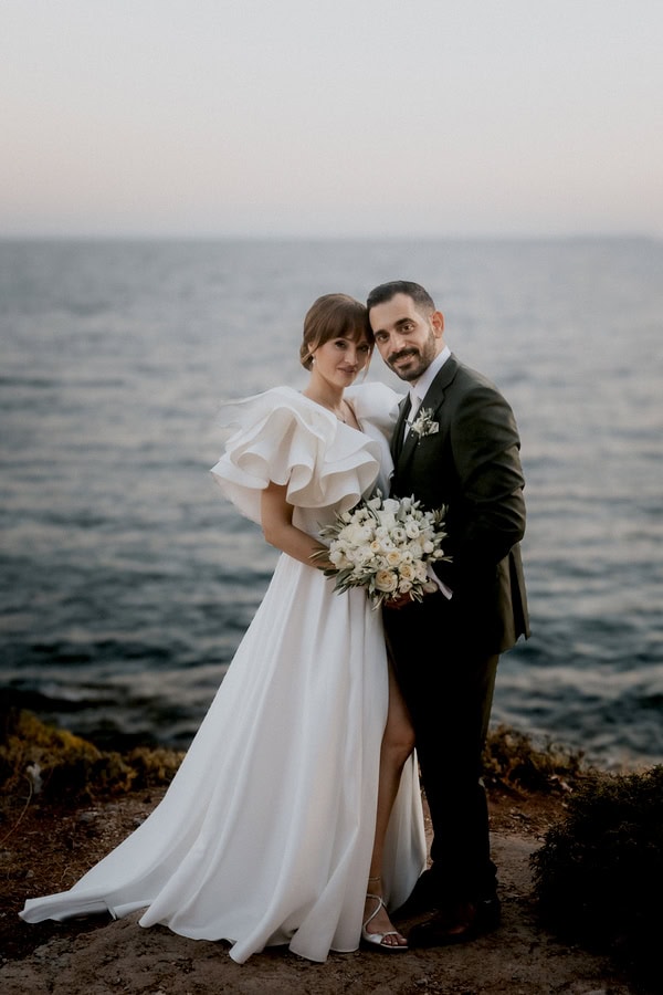 Summer Wedding White Blooms Olives Leaves