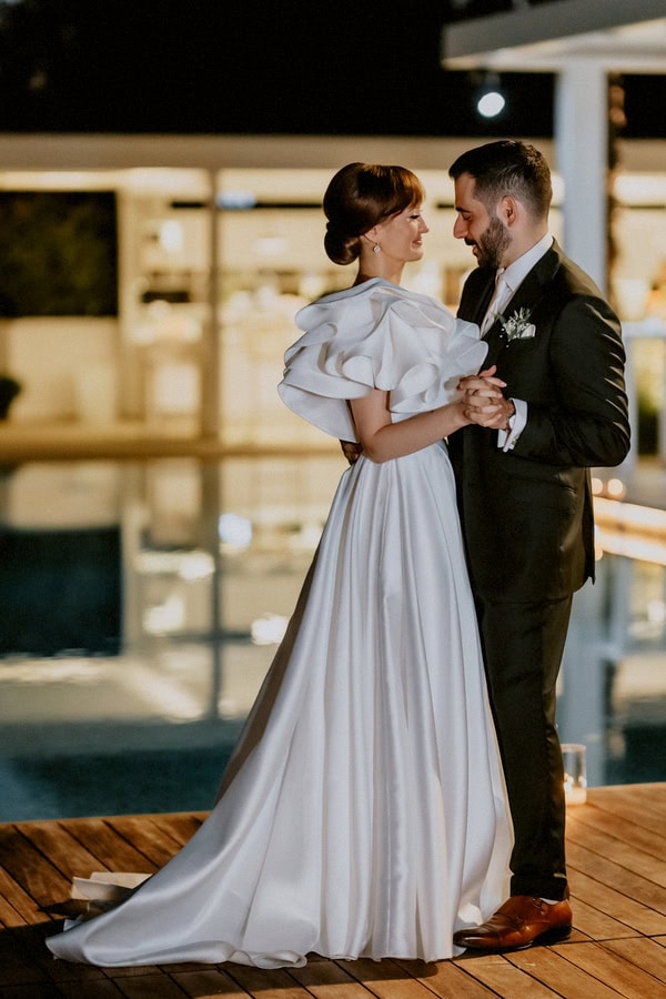 Summer Wedding White Blooms Olives Leaves