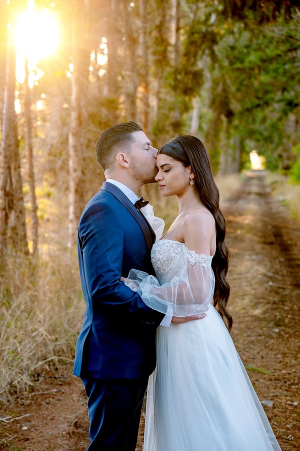 Winter Wedding Nicosia Pale Blue Hydrangeas