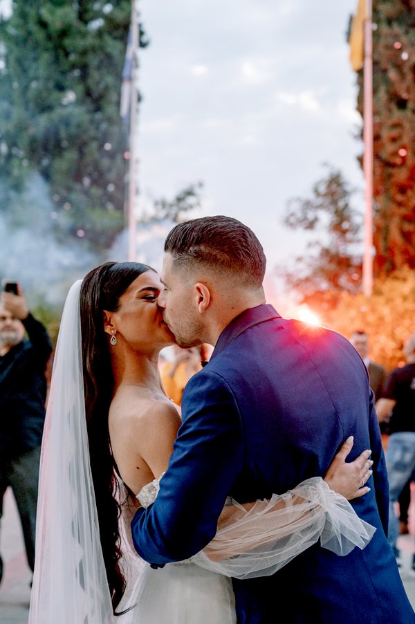 Winter Wedding Nicosia Pale Blue Hydrangeas