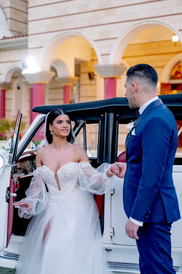Winter Wedding Nicosia Pale Blue Hydrangeas