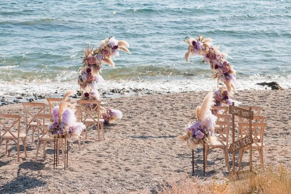 Boho Spring Beach Wedding Beautiful Details