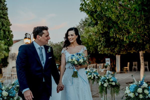 Chic Summer Wedding Blue Hydrangea Athens