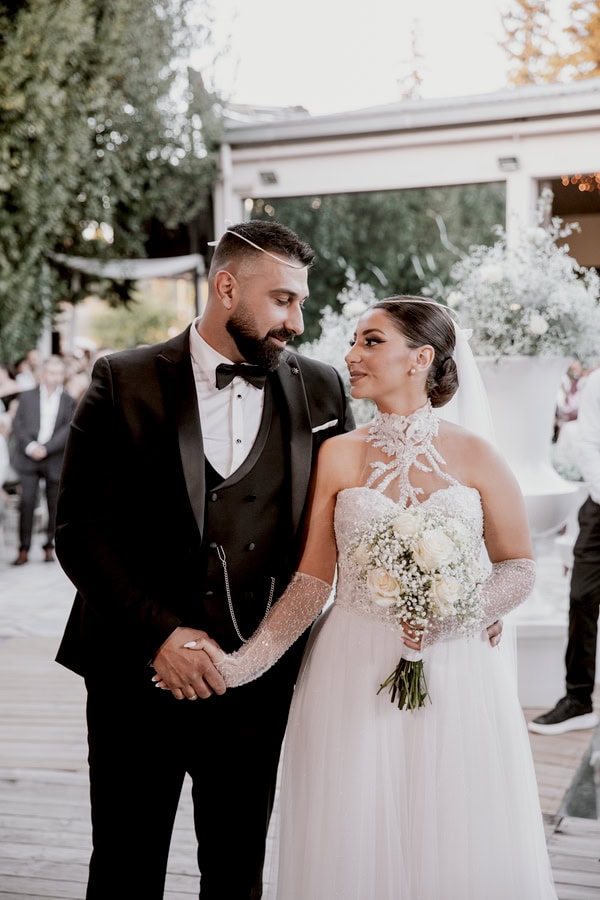 Fall Wedding Thessaloniki White Roses Babys Breath