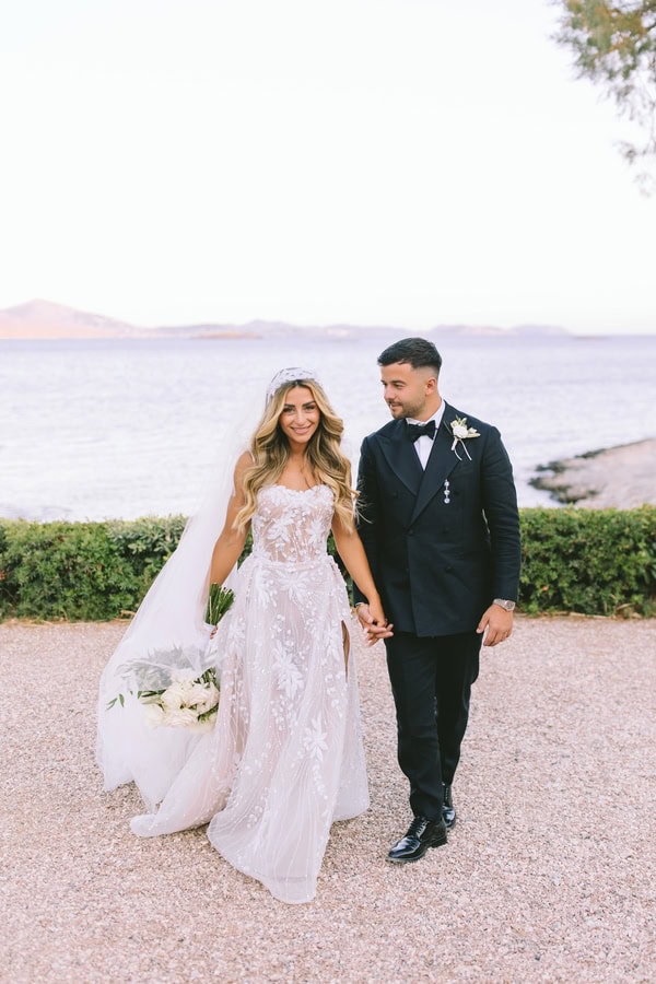 Gorgeous Destination Wedding Elegant White Bloom Olive Leaves