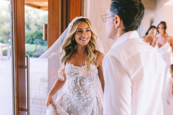 Gorgeous Destination Wedding Elegant White Bloom Olive Leaves