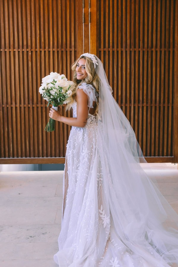 Gorgeous Destination Wedding Elegant White Bloom Olive Leaves