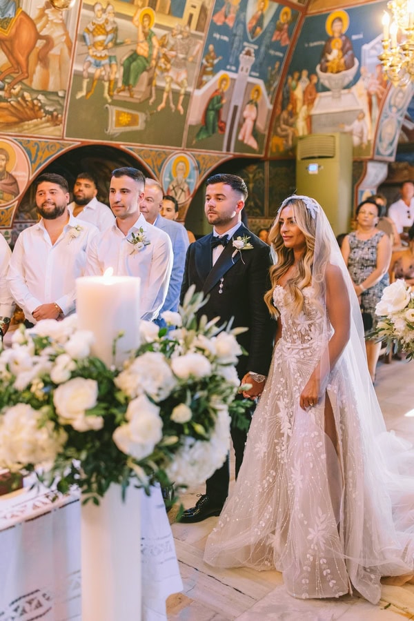 Gorgeous Destination Wedding Elegant White Bloom Olive Leaves