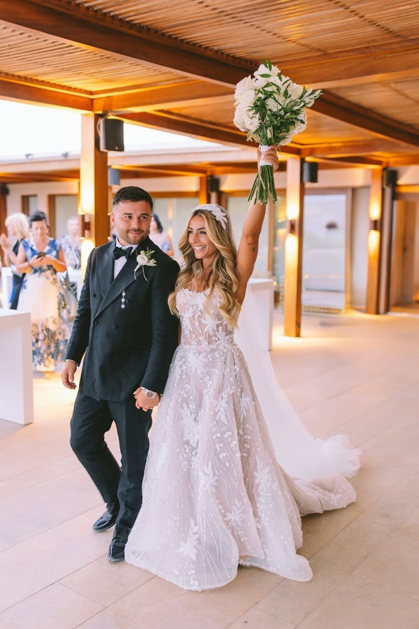 Gorgeous Destination Wedding Elegant White Bloom Olive Leaves