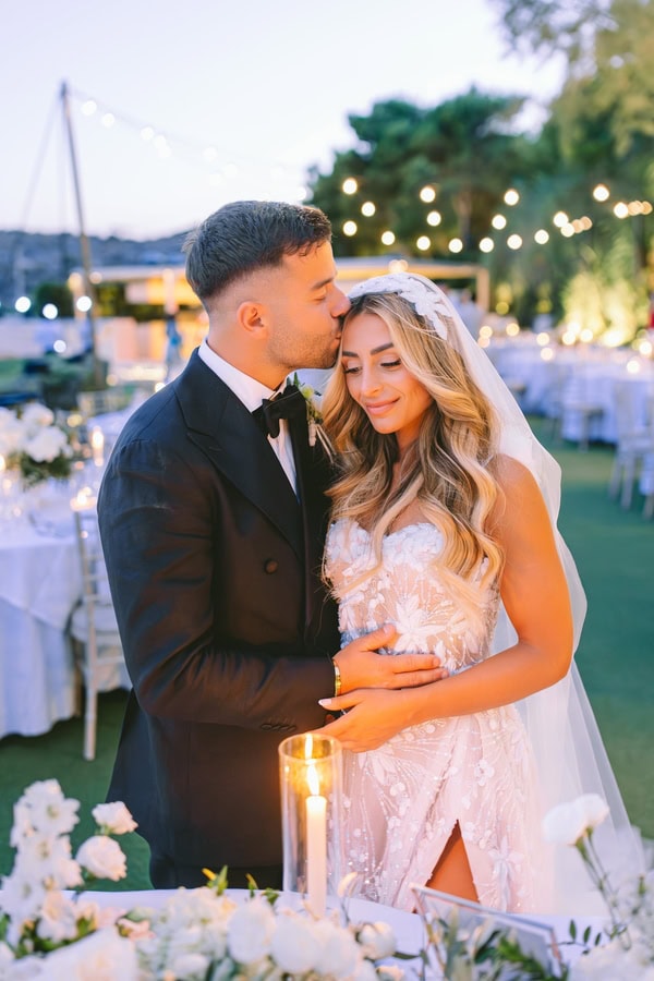 Gorgeous Destination Wedding Elegant White Bloom Olive Leaves