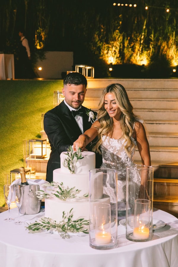 Gorgeous Destination Wedding Elegant White Bloom Olive Leaves