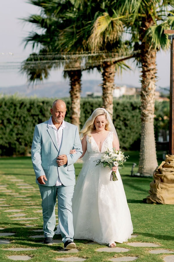 Romantic Destination Wedding Chania Gorgeous White Floral Creations