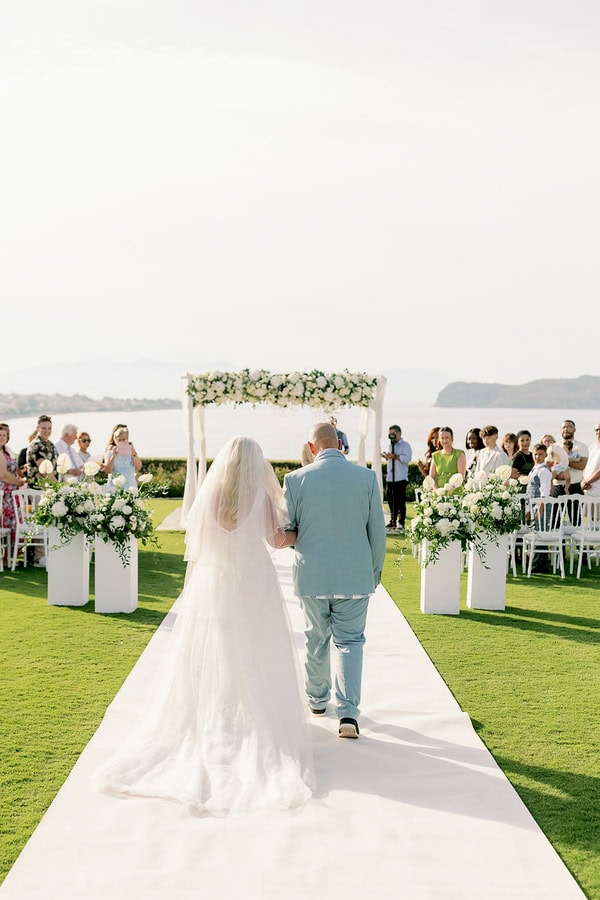 Romantic Destination Wedding Chania Gorgeous White Floral Creations