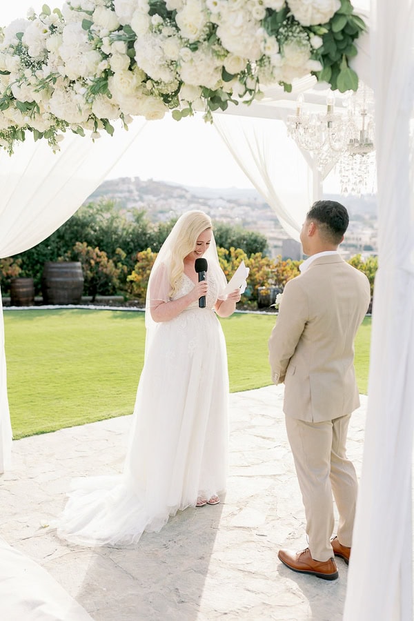 Romantic Destination Wedding Chania Gorgeous White Floral Creations