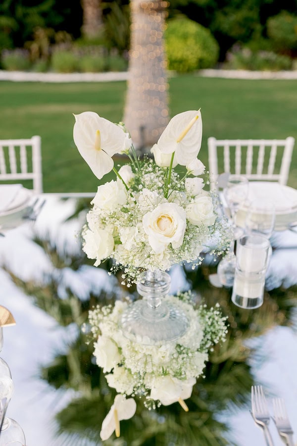 Romantic Destination Wedding Chania Gorgeous White Floral Creations