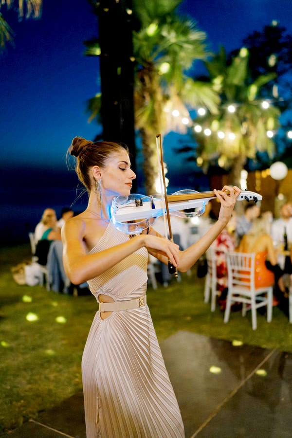 Romantic Wedding Chalkidiki Gold Black Details