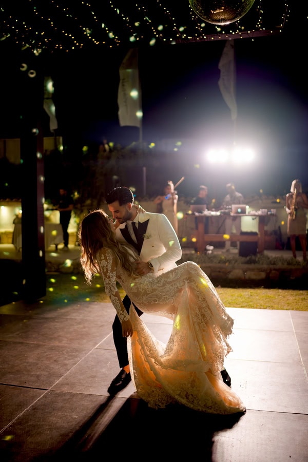 Romantic Wedding Chalkidiki Gold Black Details