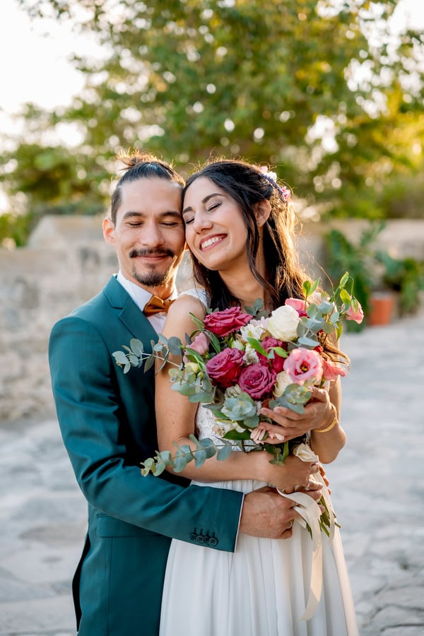 Romantic Wedding Larnaca Colorful Flowers