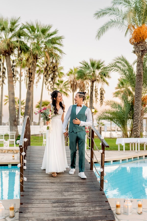 Romantic Wedding Larnaca Colorful Flowers