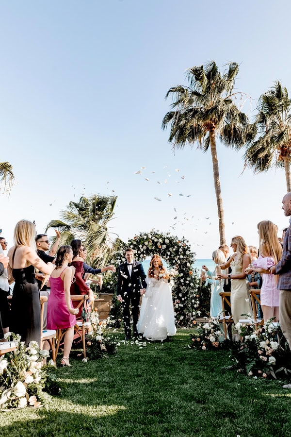 Spring Wedding Columbia Beach Resort Romantic Florals White Terracotta