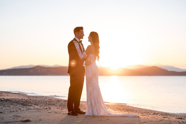 Stylish Summer Wedding Galazia Akti