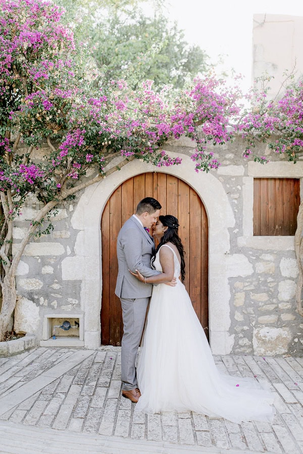 Summer Destination Wedding Bougainvillea Beautiful Crete