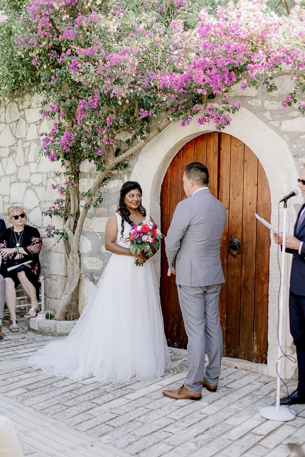 Summer Destination Wedding Bougainvillea Beautiful Crete