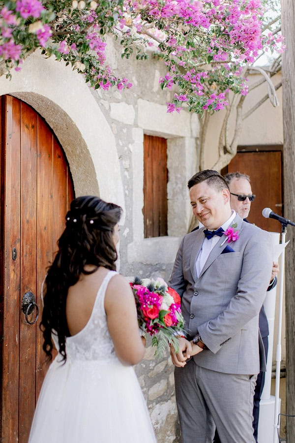 Summer Destination Wedding Bougainvillea Beautiful Crete