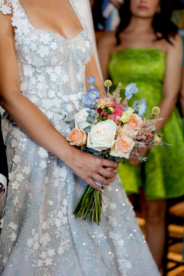 Summer Wedding Columbia Beach Resort Blue Coral Color Palette
