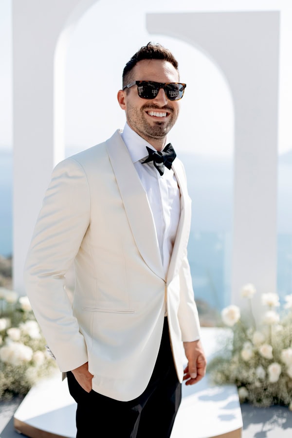 Ultra Chic Wedding Santorini White Blooms