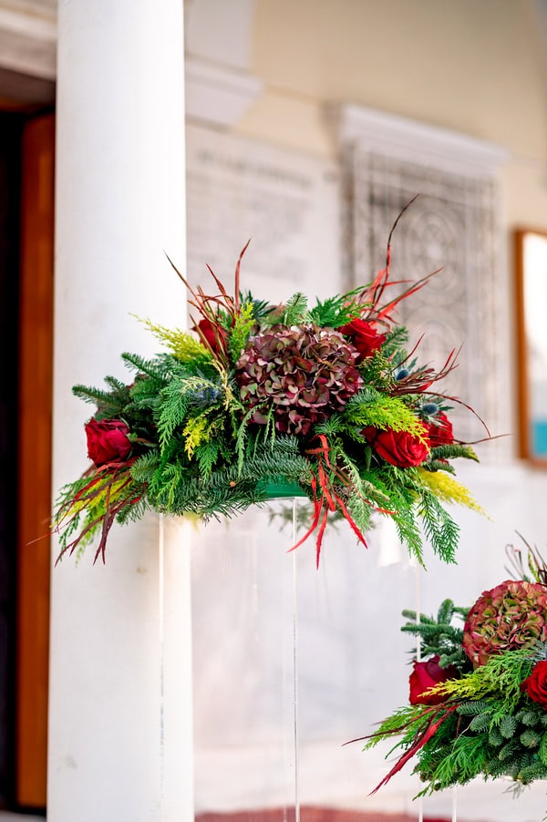 Winder Wedding Red Flowers Festive