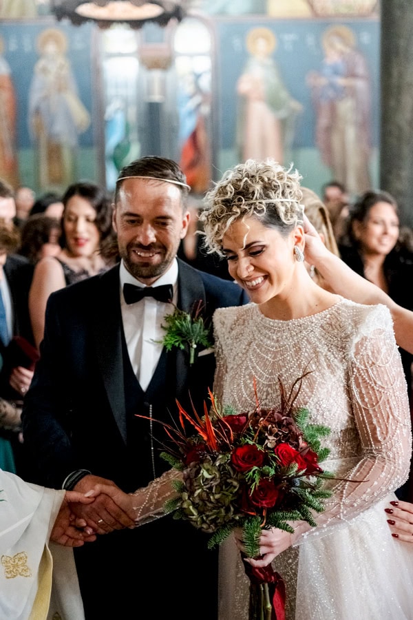 Winder Wedding Red Flowers Festive