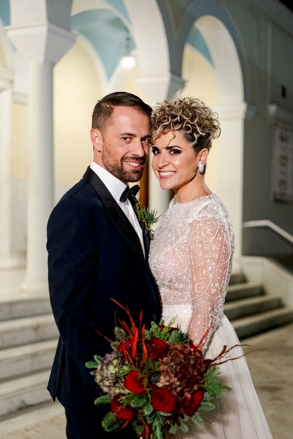 Winder Wedding Red Flowers Festive