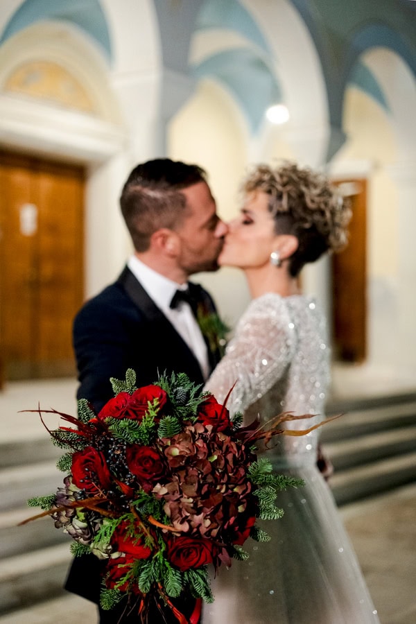Winder Wedding Red Flowers Festive