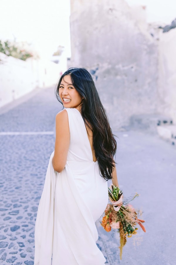 Dreamy Wedding Santorini Aegean View