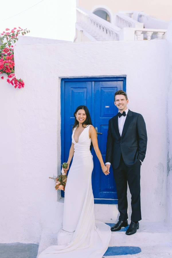 Dreamy Wedding Santorini Aegean View