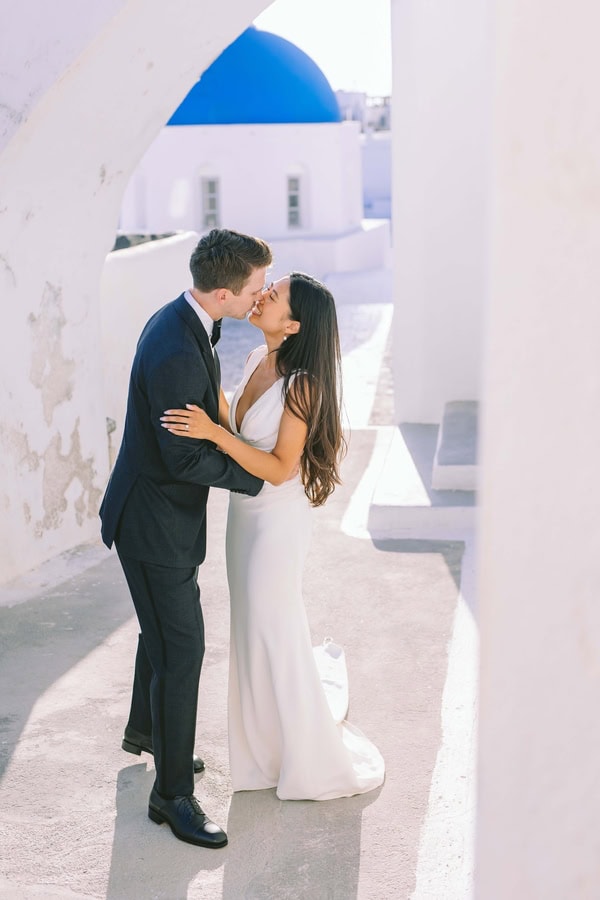 Dreamy Wedding Santorini Aegean View