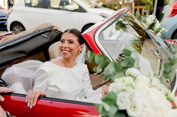 Minimal Chic Wedding With White Hydrangeas And Roses Nafpaktos