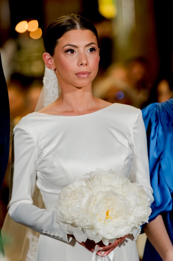 Minimal Chic Wedding With White Hydrangeas And Roses Nafpaktos