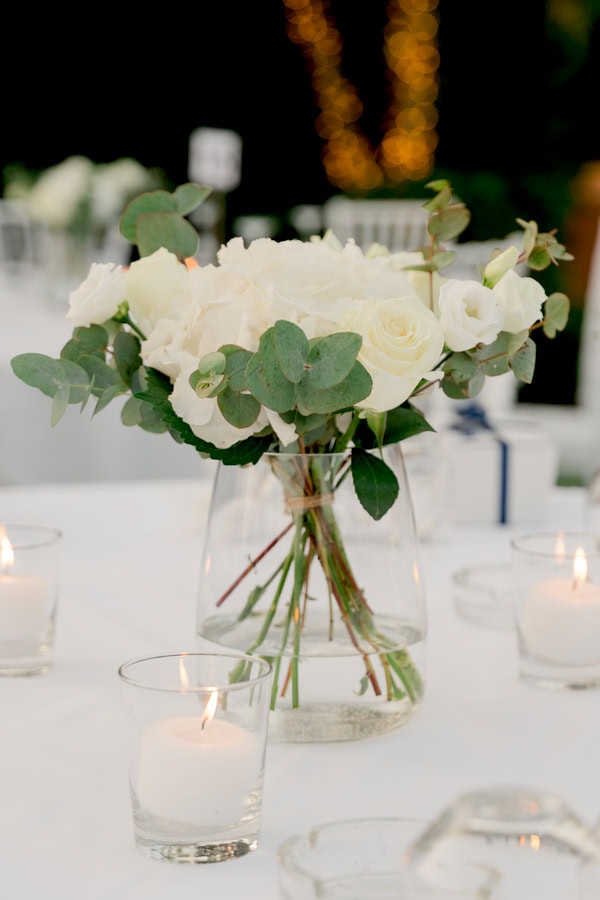 Minimal Chic Wedding With White Hydrangeas And Roses Nafpaktos