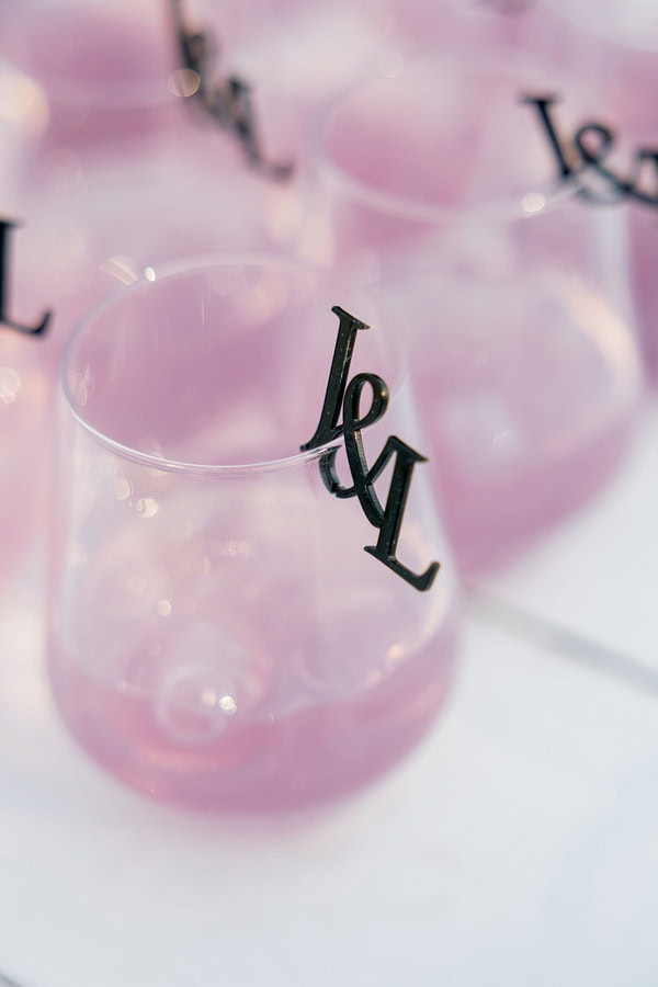 Modern Destination Wedding White Roses Black Details Flowers