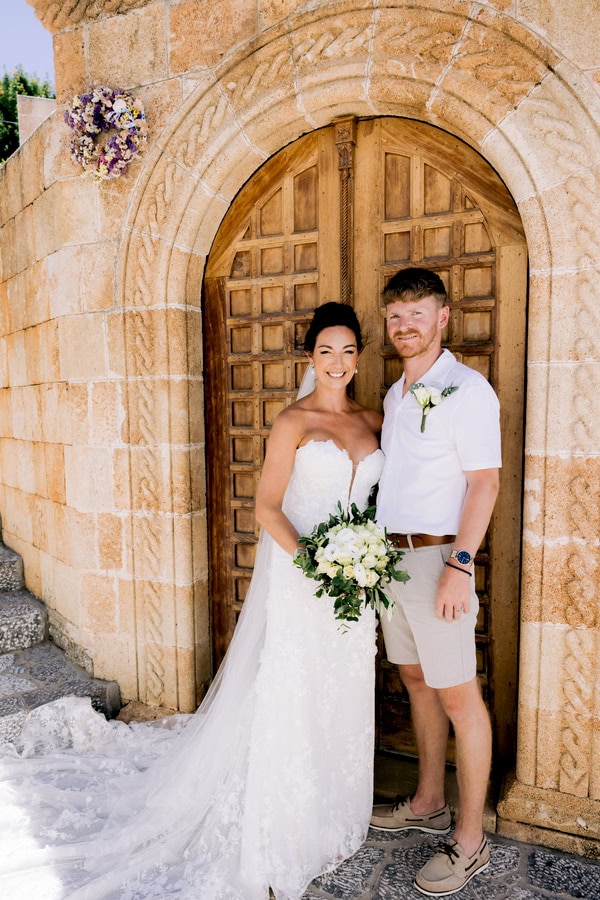 Romantic Spring Wedding Aegean Backdrop